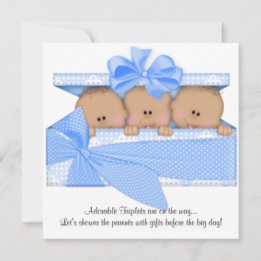 Uitnodiging tot Baby shower van het Afrikaanse Ame (Voorkant)