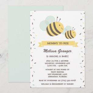 Uitnodiging tot Baby shower van mamma tot bijen