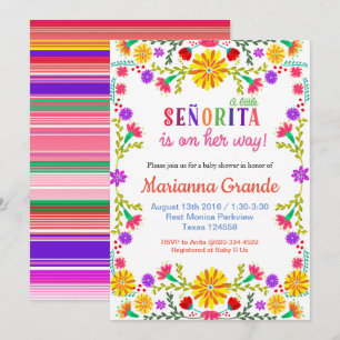 Uitnodiging tot Baby shower van Senorita Fiesta