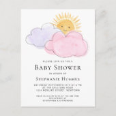 Uitnodiging tot Baby shower van Sunshine and Cloud (Voorkant)