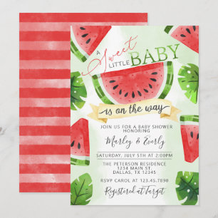 Uitnodiging tot Baby shower van Tropical Red Water