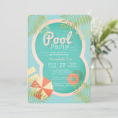 Uitnodiging tot Baby shower van Turquoise Blue Poo (Staand voorkant)