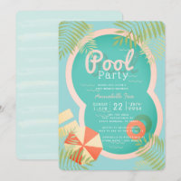 Uitnodiging tot Baby shower van Turquoise Blue Poo