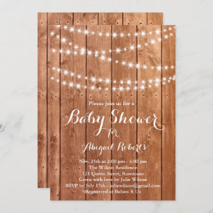 Uitnodiging tot Baby shower van Twinkle Lights - e