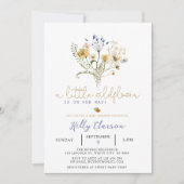 Uitnodiging tot Baby shower van wilde bloemen (Voorkant)