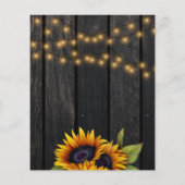 Uitnodiging tot baby shower voor bijtende zonneblo flyer (Achterkant)