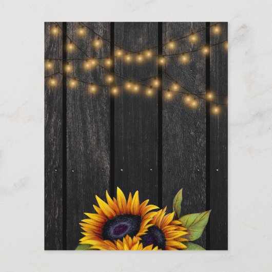 Uitnodiging tot baby shower voor bijtende zonneblo flyer (Achterkant)