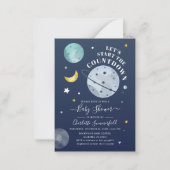 Uitnodiging tot Baby shower voor buitenruimteugen (Voorkant)