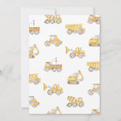 Uitnodiging tot Baby shower voor de bouw (Achterkant)