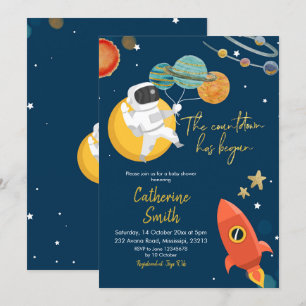 Uitnodiging tot Baby shower voor de zonne-energies