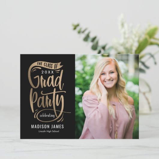 Uitnodiging tot bekendmaking Afstuderen van partij (Staand voorkant)