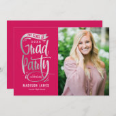 Uitnodiging tot bekendmaking Afstuderen van partij (Voorkant / Achterkant)