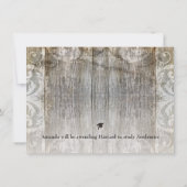 Uitnodiging tot bekendmaking Rustic Photo Afstuder (Achterkant)