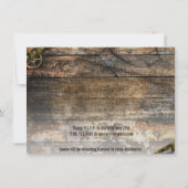 Uitnodiging tot bekendmaking Rustic Photo Afstuder (Achterkant)