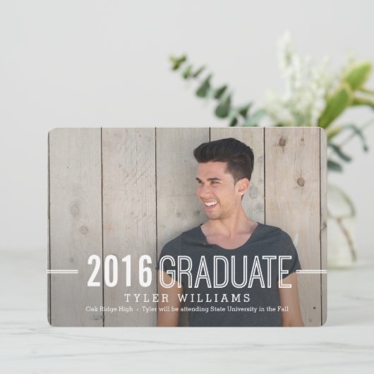 Uitnodiging tot bekendmaking van Afstuderen zonder (Staand voorkant)