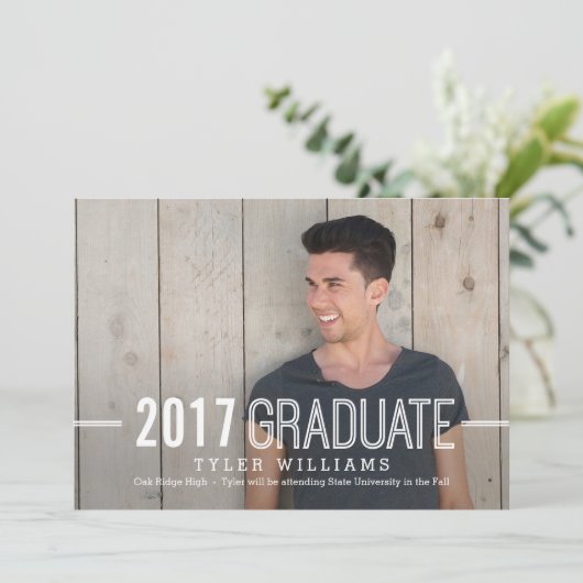 Uitnodiging tot bekendmaking van Afstuderen zonder (Staand voorkant)