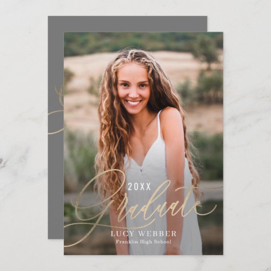 Uitnodiging tot bekendmaking van finely Penned Afs (Voorkant / Achterkant)