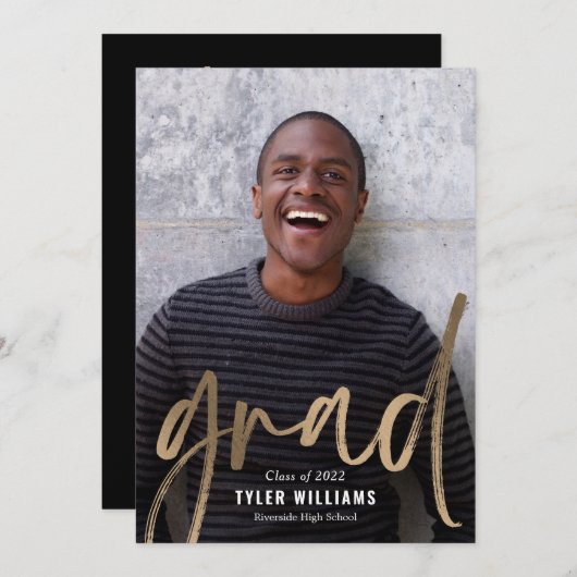 Uitnodiging tot bekendmaking van het Afstuderen Sh (Voorkant / Achterkant)