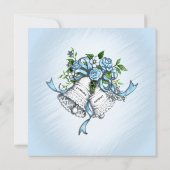 Uitnodiging tot blauwe bruiloft (Achterkant)