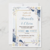 Uitnodiging tot blauwe en goudbloeding (Voorkant)