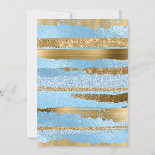 Uitnodiging tot blauwe en gouden weddenschappen (Achterkant)