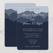 Uitnodiging tot blauwe gordijn (Voorkant / Achterkant)