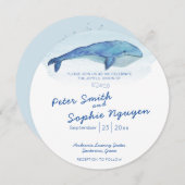 Uitnodiging tot blauwe wijting (Voorkant / Achterkant)