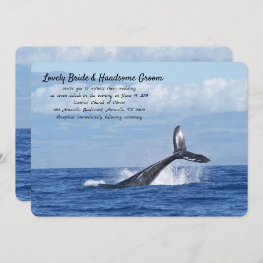 Uitnodiging tot blauwe wijting (Voorkant / Achterkant)