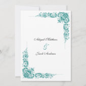 Uitnodiging tot Blauwgroen bruine en zwarte brute  (Achterkant)