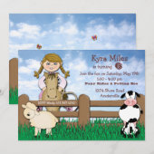 Uitnodiging tot Boerderij van Cowgirl Blonde (Voorkant / Achterkant)