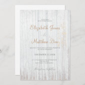 Uitnodiging tot bruiloft in Forest Mountain White  (Voorkant / Achterkant)