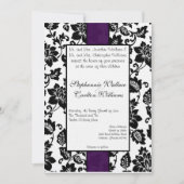 Uitnodiging tot bruiloft tussen zwarte en Paarse F (Voorkant)