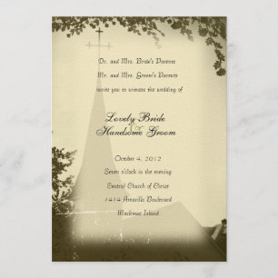 Uitnodiging tot bruiloft van historische kerkmakre