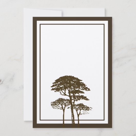 Uitnodiging tot bruin-eiken-bomen (Voorkant)