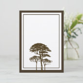 Uitnodiging tot bruin-eiken-bomen (Staand voorkant)