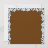 Uitnodiging tot bruin en blauw  huwelijk (Achterkant)