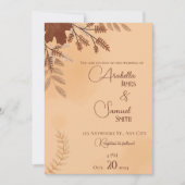 Uitnodiging tot bruin-minimalistisch huwelijk (Voorkant)