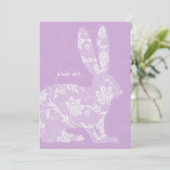 uitnodiging tot bunny Easter (Staand voorkant)