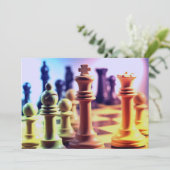 Uitnodiging tot Chess Game (Staand voorkant)