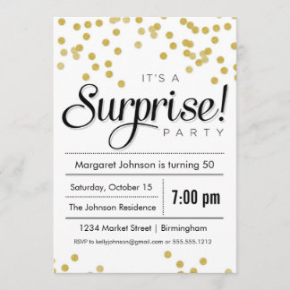 Uitnodiging tot Confetti Surprise Party