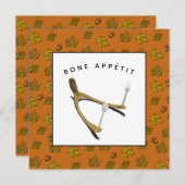 Uitnodiging tot creatieve Thanksgiving (Voorkant / Achterkant)