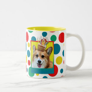 Uitnodiging tot cupcake - Corgi - Owen Tweekleurige Koffiemok