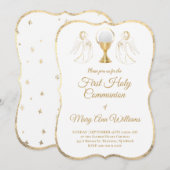 Uitnodiging tot de katholieke engelen van de eerst (Voorkant / Achterkant)