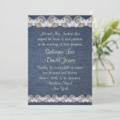 Uitnodiging tot Denim en Lace Wedding (Staand voorkant)