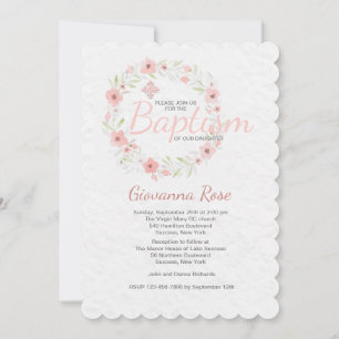 Uitnodiging tot doop krans