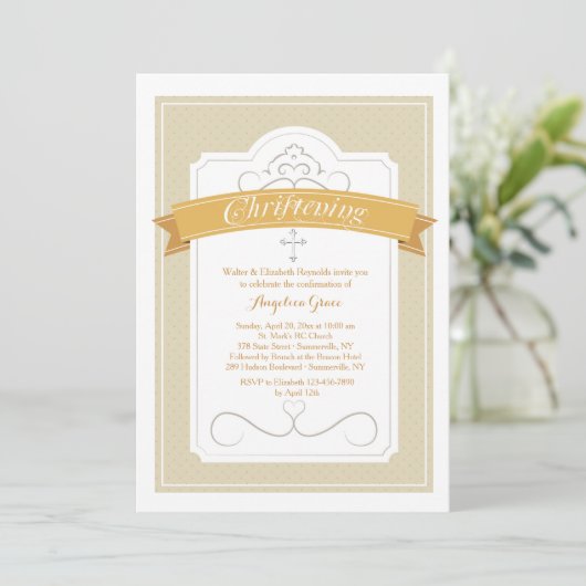 uitnodiging tot doopzegen (Staand voorkant)