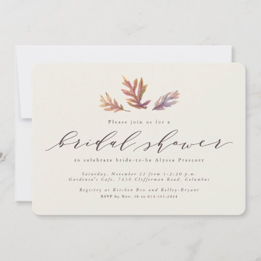 Uitnodiging tot douche voor bruiloft (Voorkant)