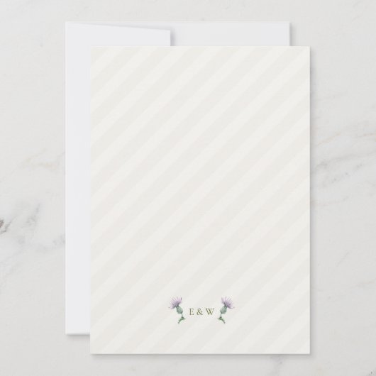 Uitnodiging tot dubbeltistle bruiloft (Achterkant)