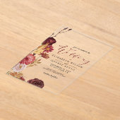 Uitnodiging tot een botanische herfst acryl uitnodigingen (Laagn)