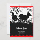 Uitnodiging tot een herfst- of oogstbal (Achterkant)